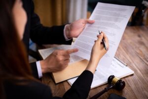 Lawyer or judge consult having team meeting with client, Law and Legal services concept.